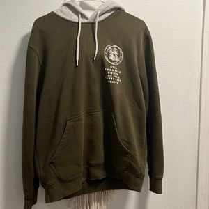 Green and grey hoodie